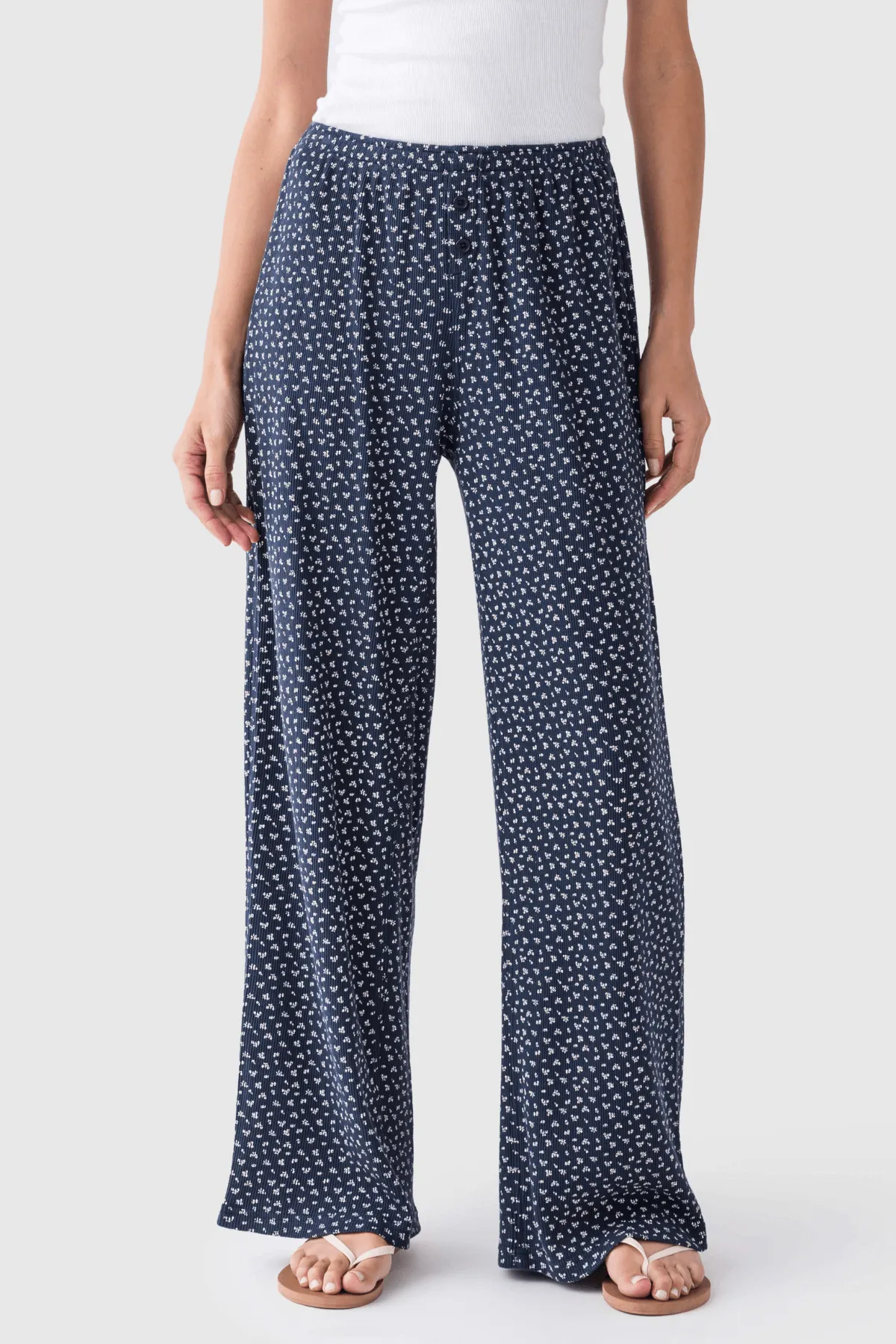 By Together Andie Floral Waffle Pants Movement Ready Fit Slim Fit Wear