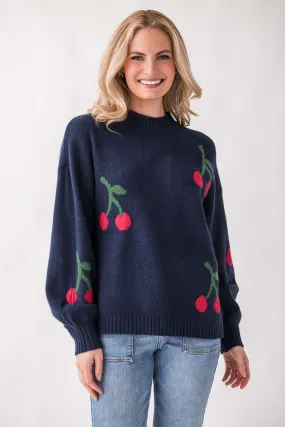 By Together Cherry On Top Mock Sweater logoed