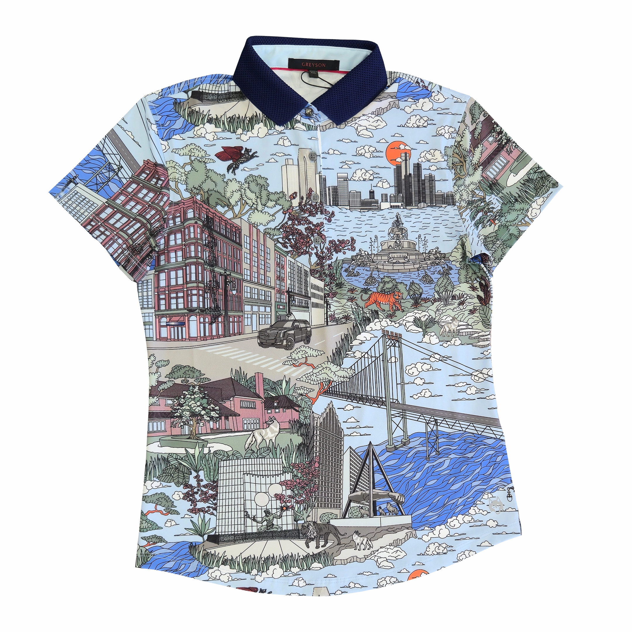 Cadillac Women's Where The Wolves Are Polo by Greyson Performance Wear