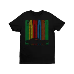 Heathered Fabric Active Look Camaro Legendary Long Stripes T-Shirt