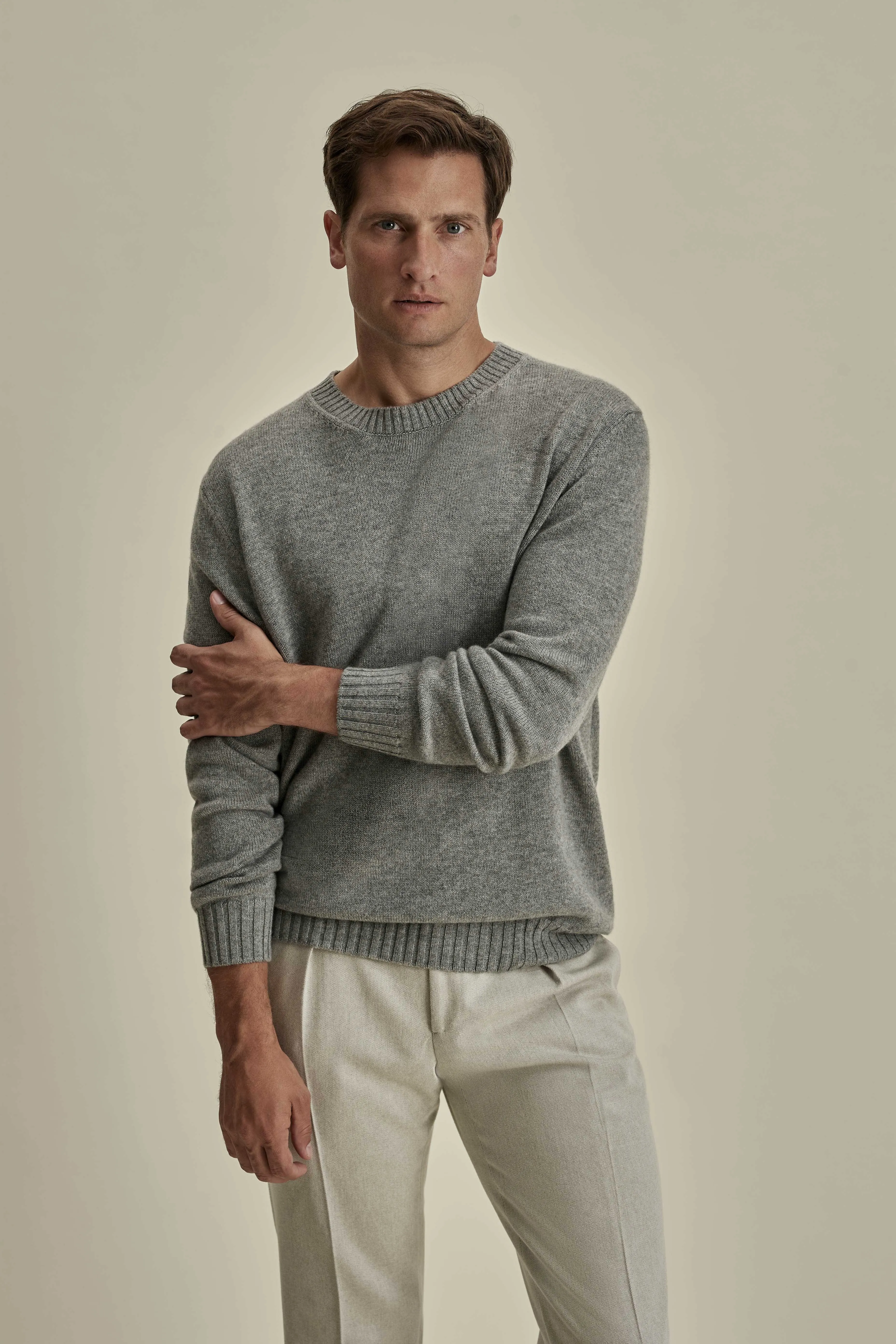 Cashmere Crew Neck Sweater simple design
