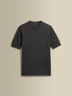 WrinkleResistant Casual Draping Cashmere Silk Extrafine T-Shirt