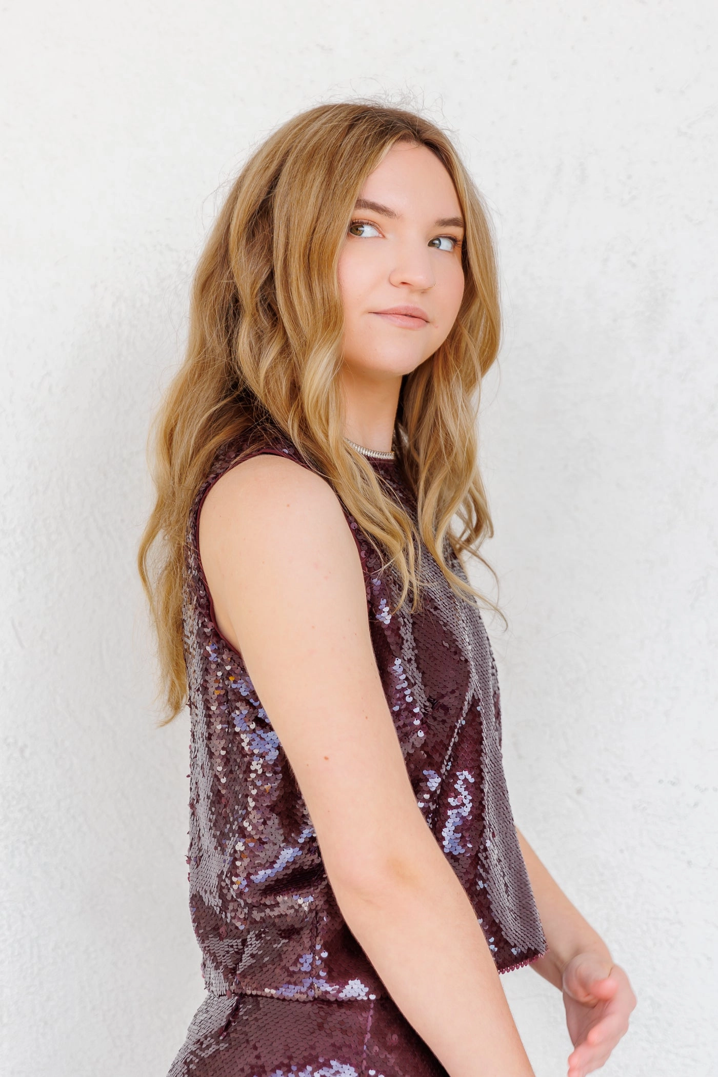 manual control AURORA SEQUIN TOP