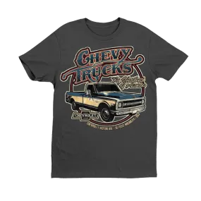 Lint Resistant Surface Chevy Trucks 1970 Circle Text T-Shirt