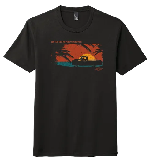 Chevy Trucks Beach Sunset T-Shirt Travel Comfort Style