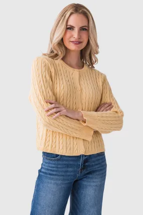 Lelis Button Up Cable Cardigan Youth Style