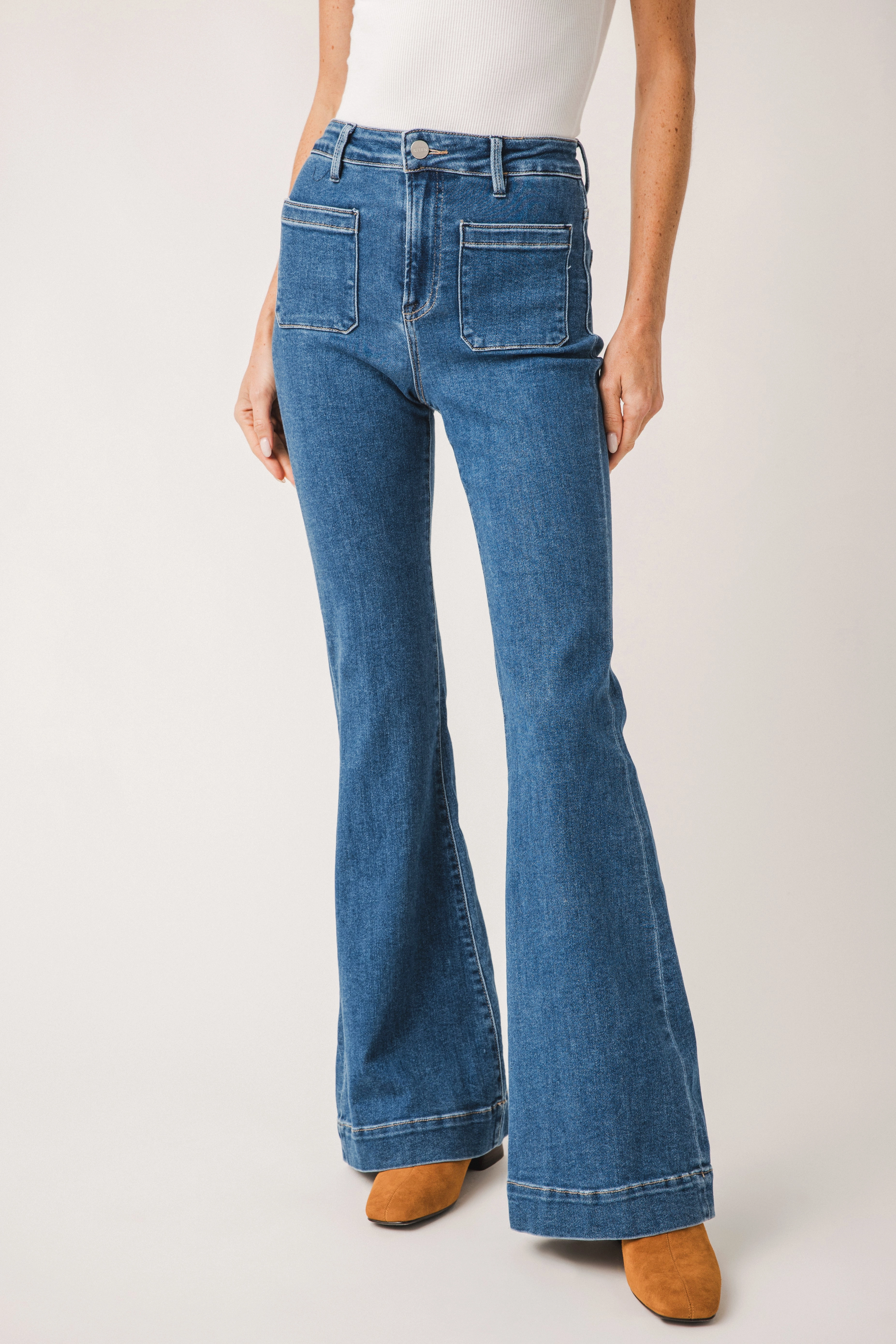 Stylish Look Risen Sedona Patch Pocket Jeans