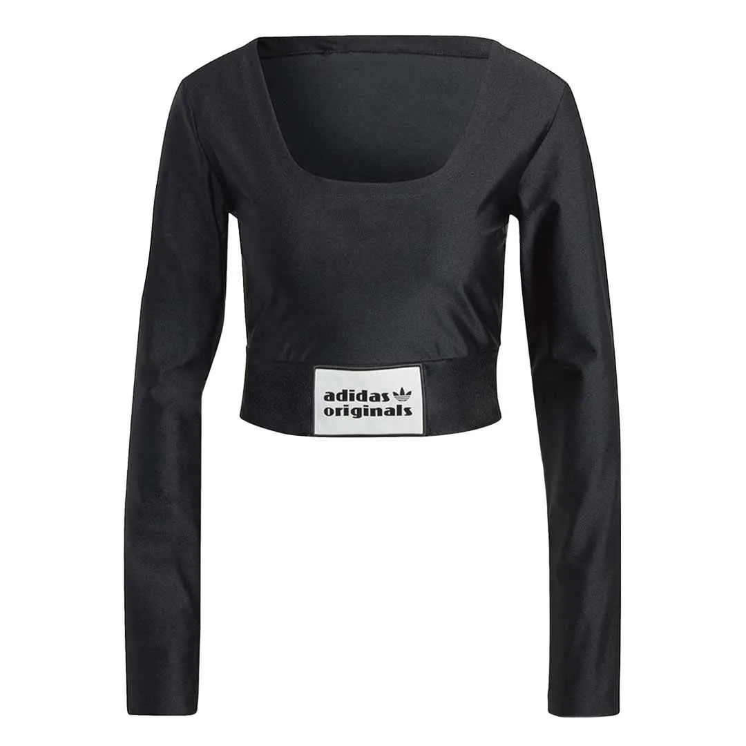 adidas - Women's Long Sleeve Crop Top (IC8549) Magnetic Fastenings