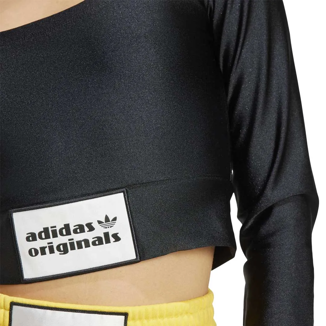 adidas - Women's Long Sleeve Crop Top (IC8549) Light Travel Piece Reinforced Seams