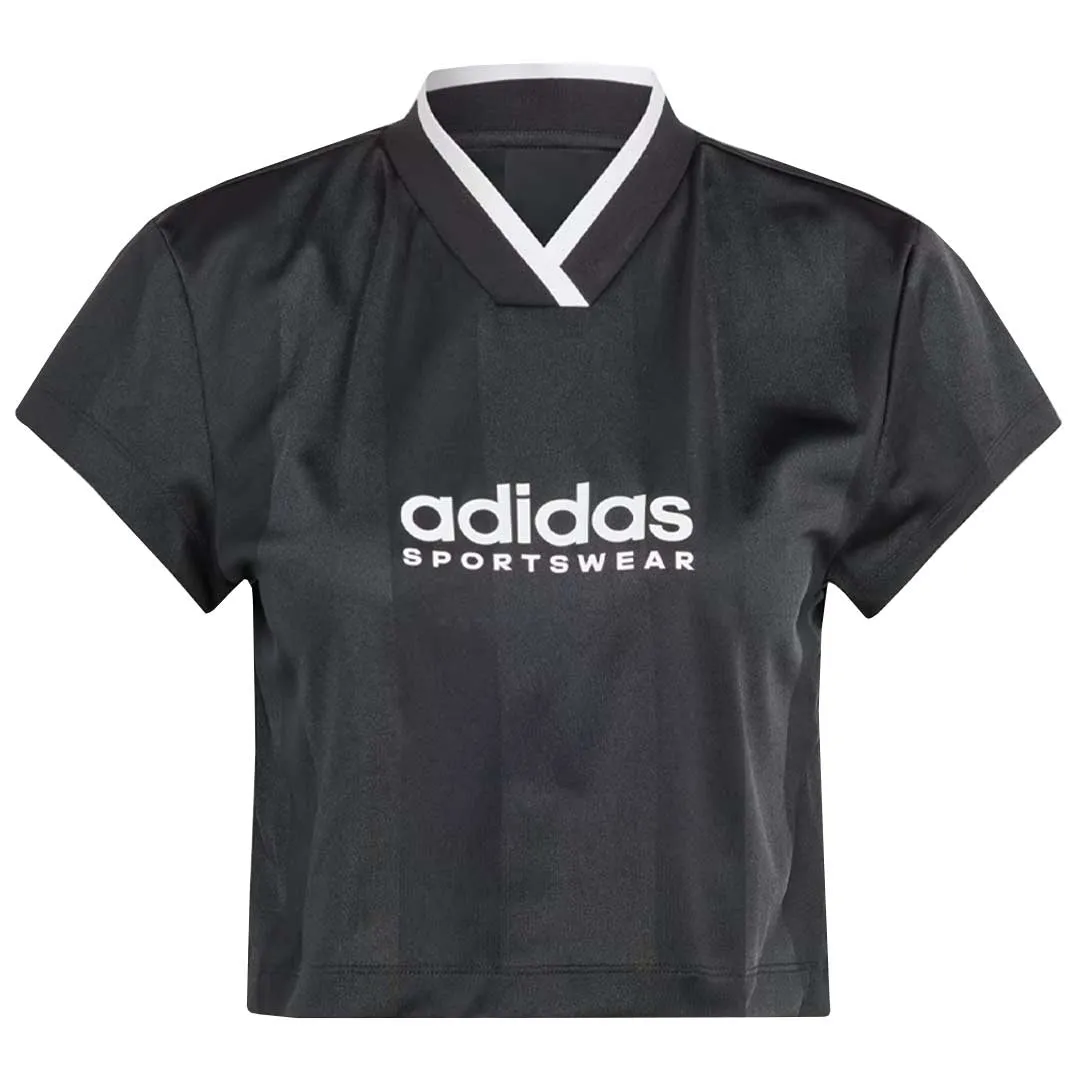 Rubberized Zippers Autumn Ready adidas - Women's Tiro Colorblock Crop T-Shirt (IB4758)