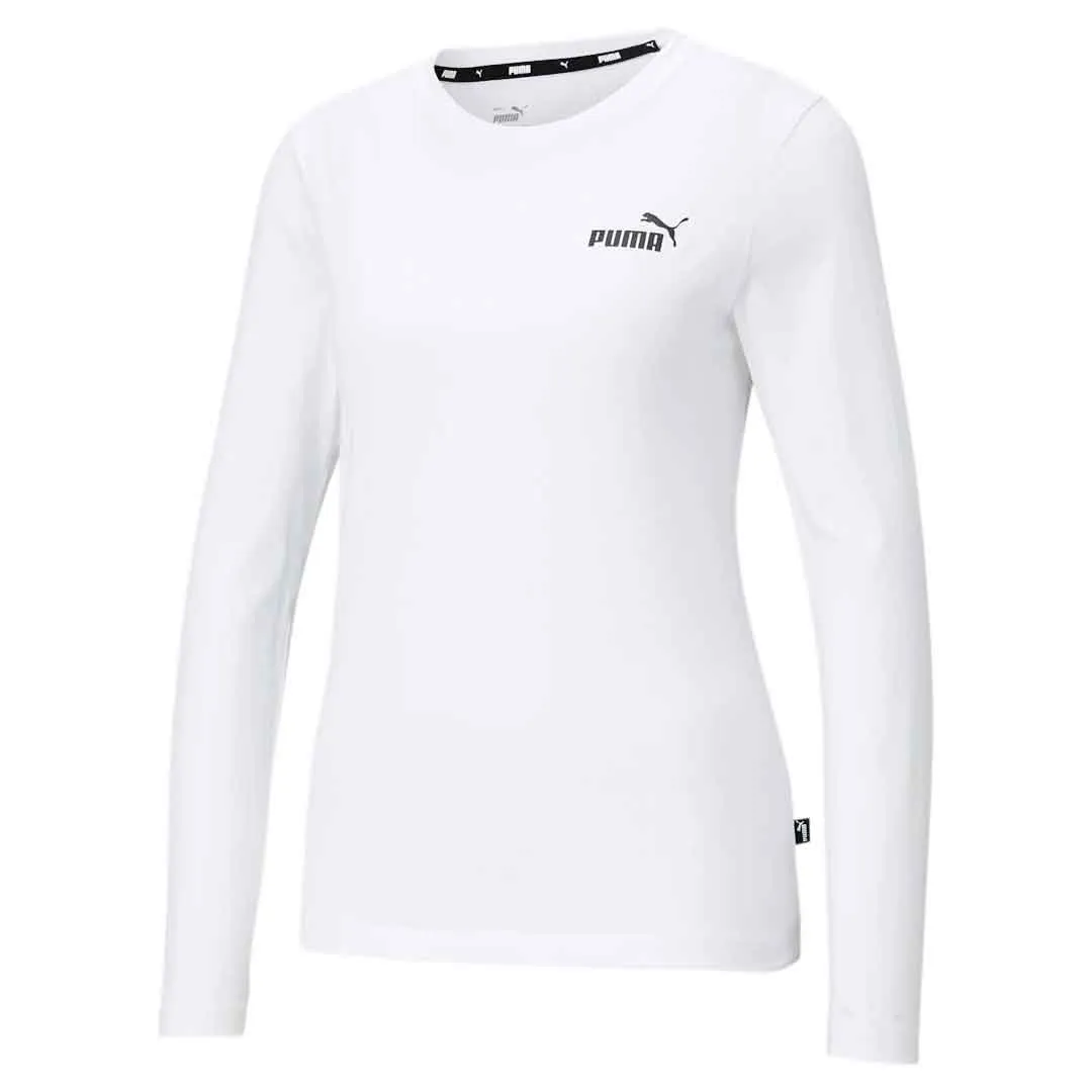 Puma - Women's Essentials Long Sleeve T-Shirt (586782 02) Mesh Ventilation Panels Noise Reduced Fabric