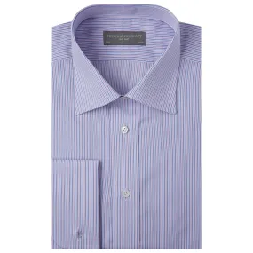 Ainsley Pink Blue and White Engineered Stripe Shirt Quick-Dry Premium Pima Cotton