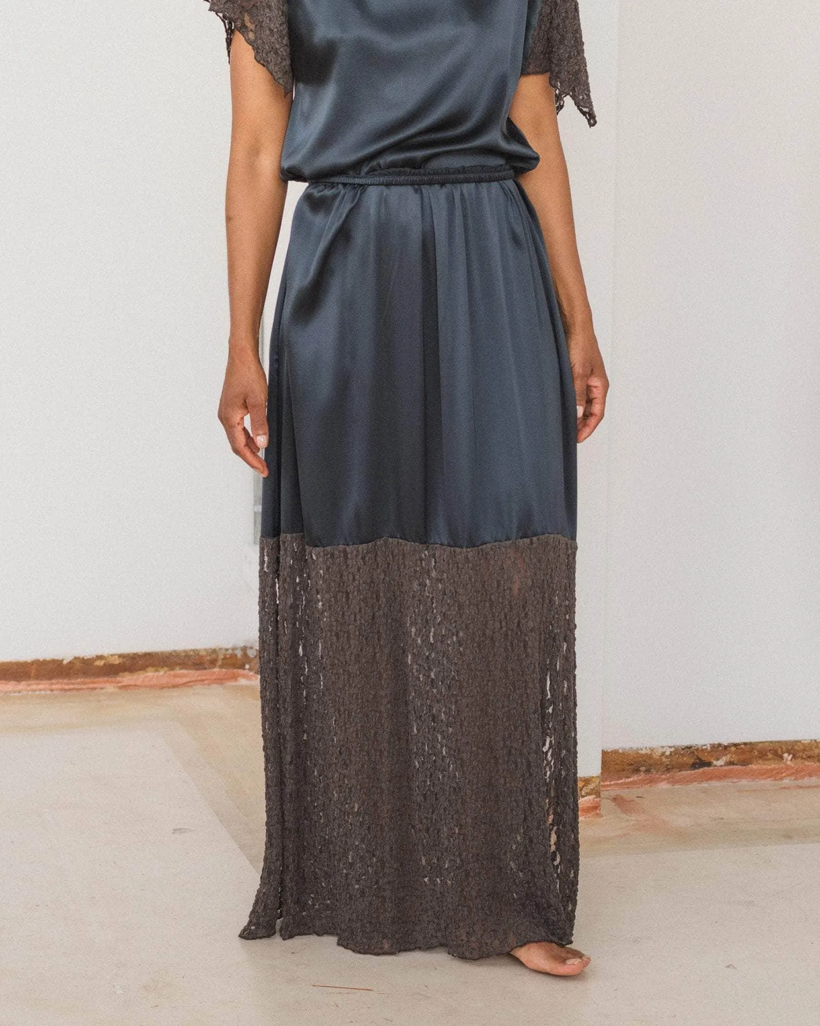 Soft Layers Olin Silk Lace Skirt