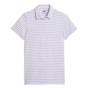 Puma - Women's MATTR Somer Stripe Short Sleeve Golf Polo (621880 06) Eco Friendly Coatings