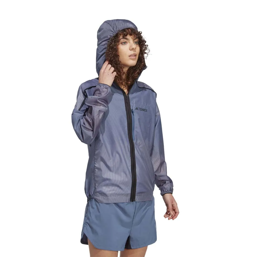 Ventilated Back adidas - Women's Terrex Agravic Windweave Trail Running Windbreaker Jacket (HT9407)