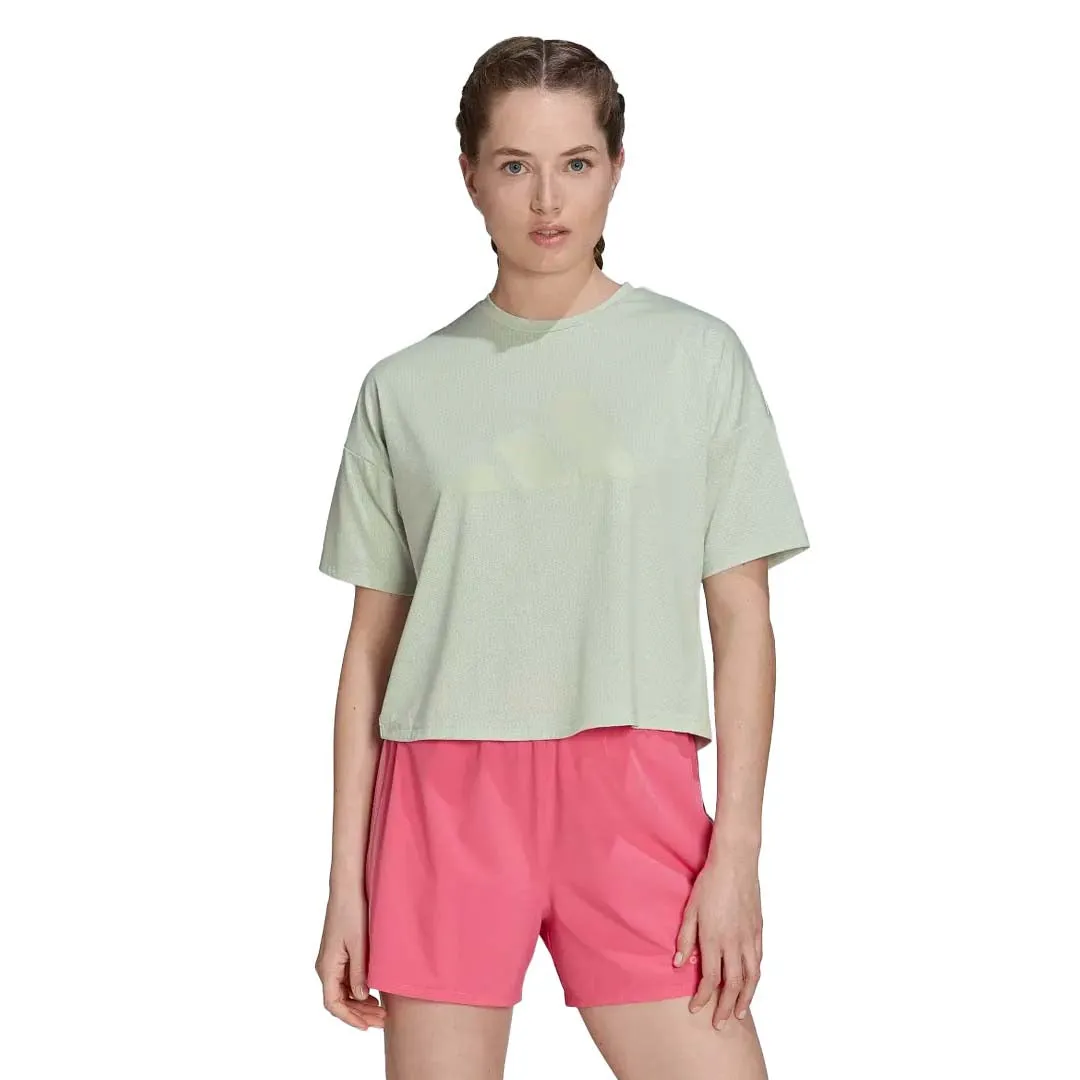 adidas - Women's Train Icons 3 Bar Logo T-Shirt (HK6963) simple design