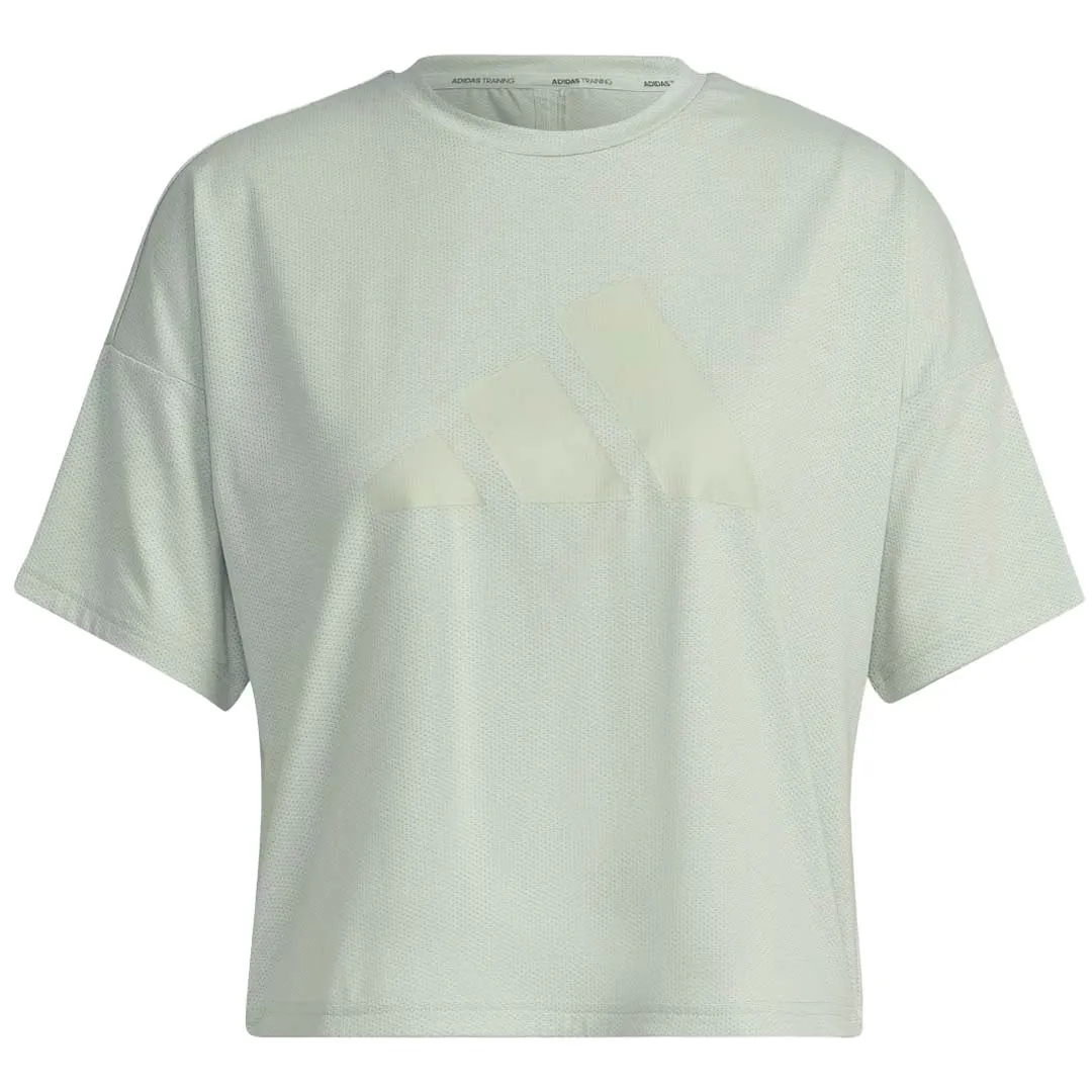 adidas - Women's Train Icons 3 Bar Logo T-Shirt (HK6963) Crisp Air Piece Cold Day Look