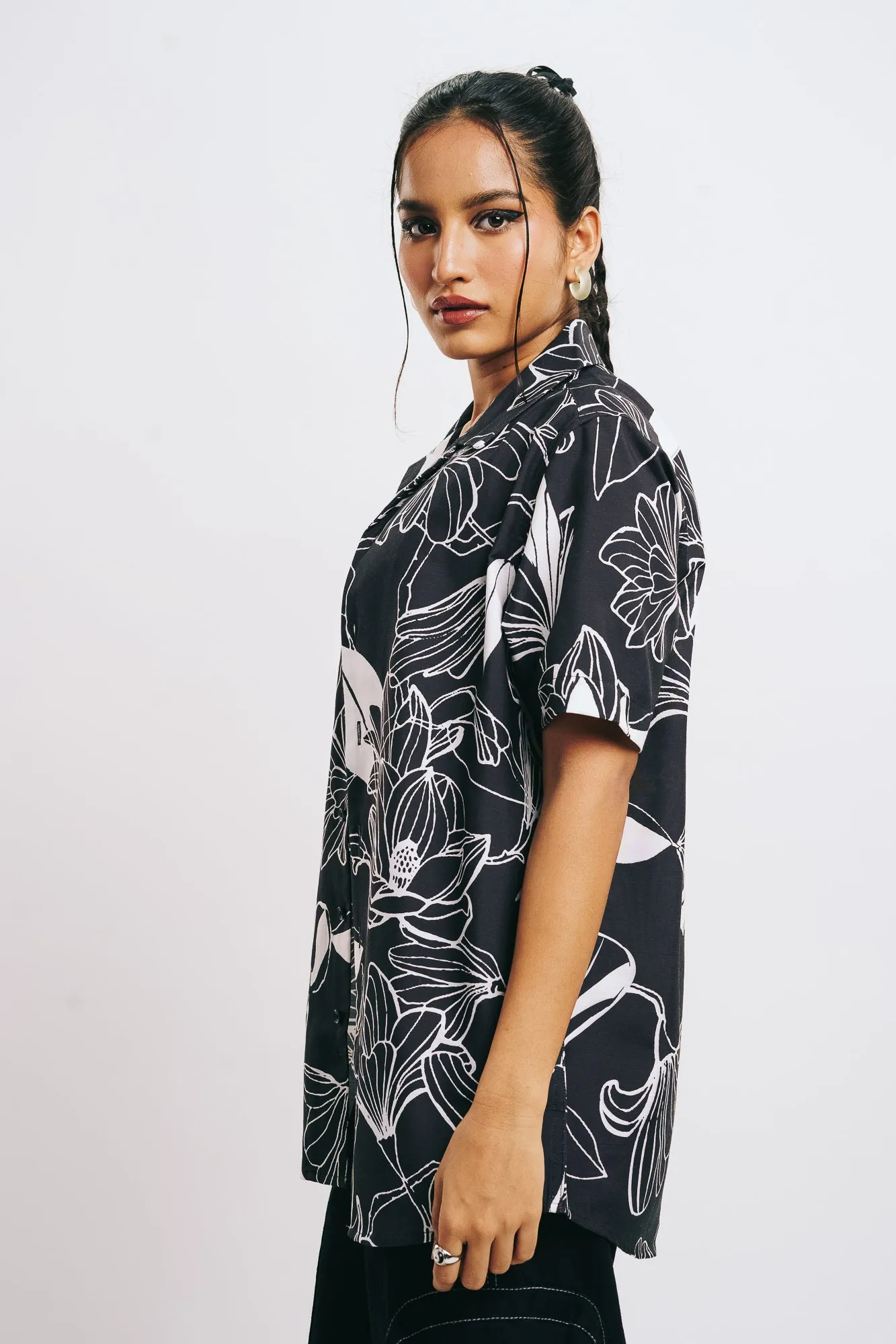 Women's Abstract Floral Shirt Gym Wear