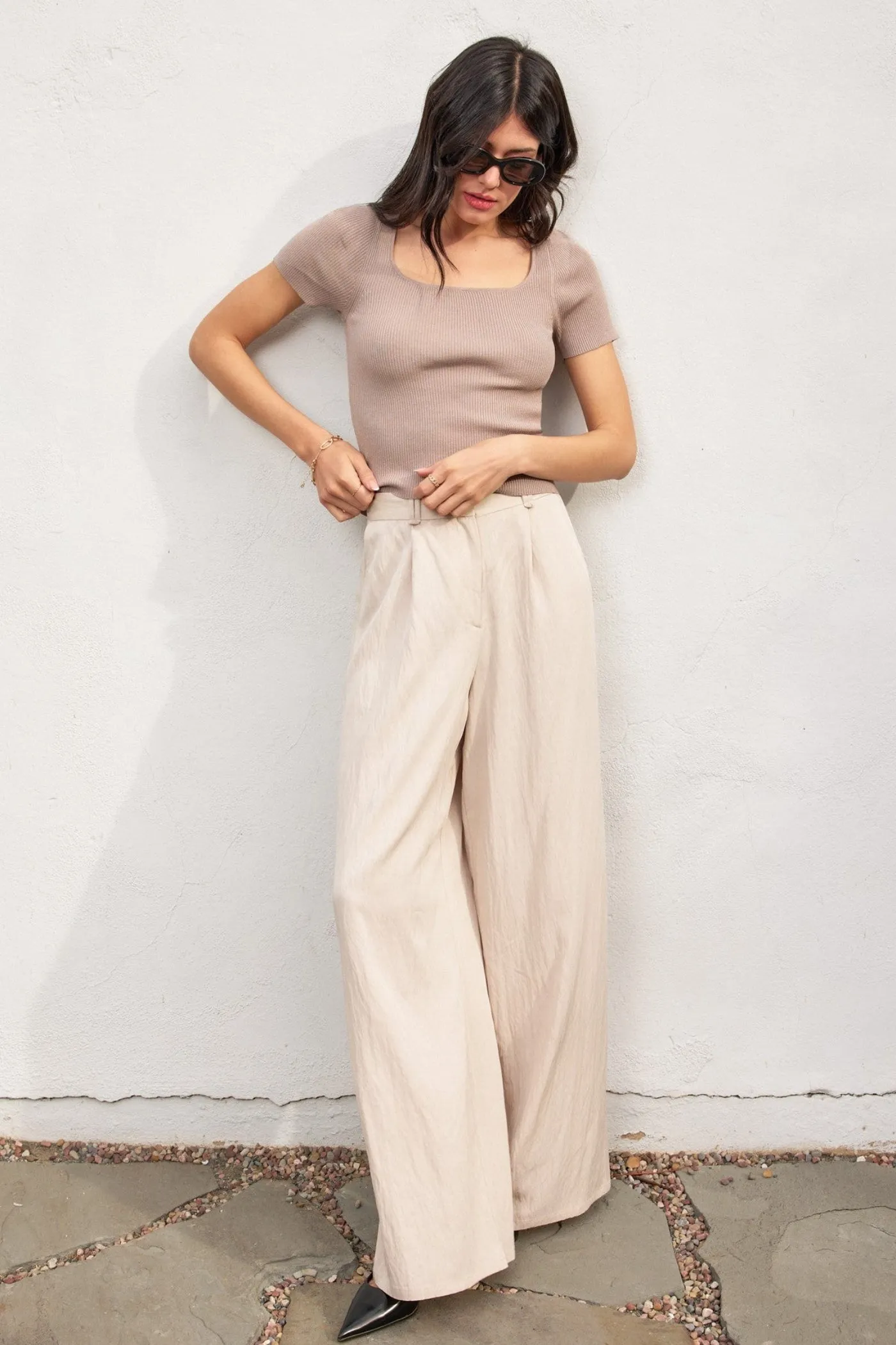 MILLIE WIDE LEG TROUSERS Sporty Comfort Wear Non Restrictive
