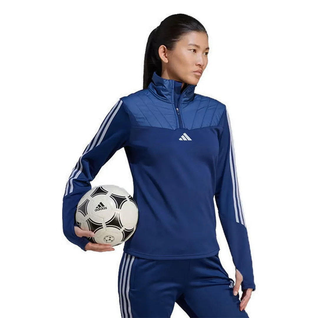 Double Layered AdjustableDrawstring adidas - Women's Tiro 23 Winterized 1/4 Zip Top (IL3178)