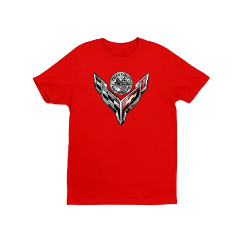 Corvette Double Logo T-Shirt Light and Soft Lightweight Fabric