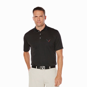 Corvette C8 Men's Callaway Performance Polo Effortless Layer Vibrant Design