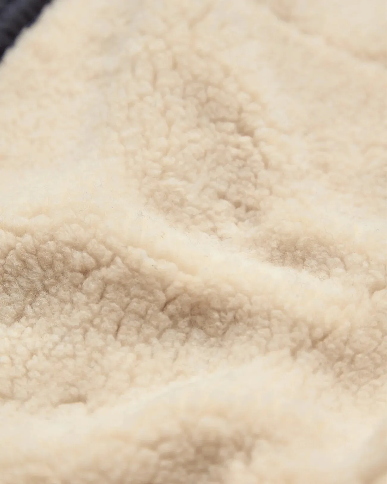 Cream Fly Fur Jacket NoSnag Surface Seam Free Edges