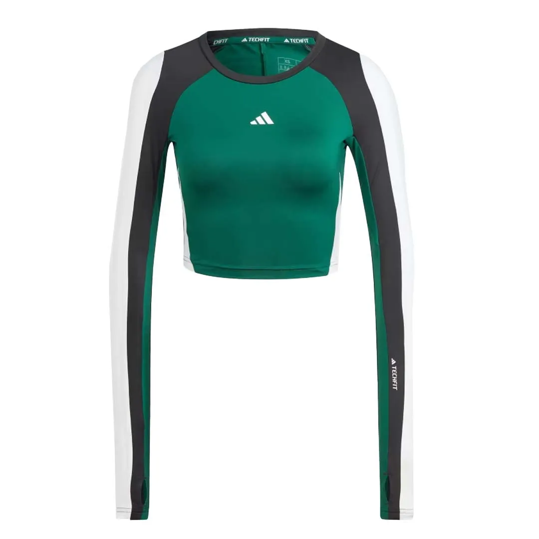 adidas - Women's Techfit Aeroready Long Sleeve T-Shirt (IK6152) Non Restrictive Mobility
