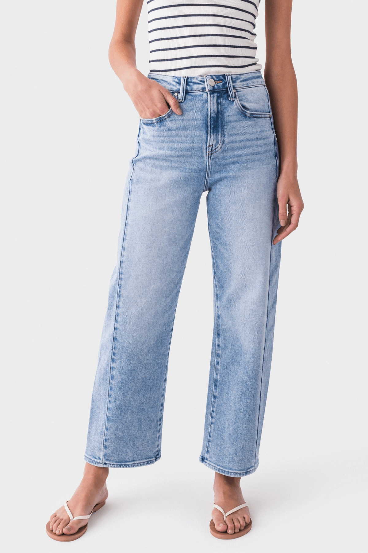 Stylish Waistband Risen Wren High Rise Barrel Jeans