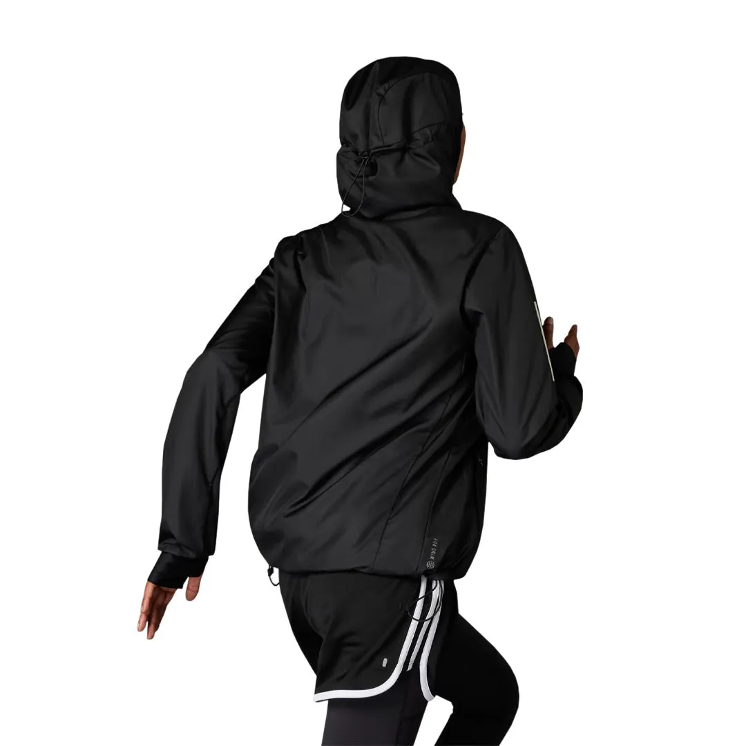 adidas - Women's Own The Run Hooded Running Windbreaker Jacket (H59271) FullLengthZip