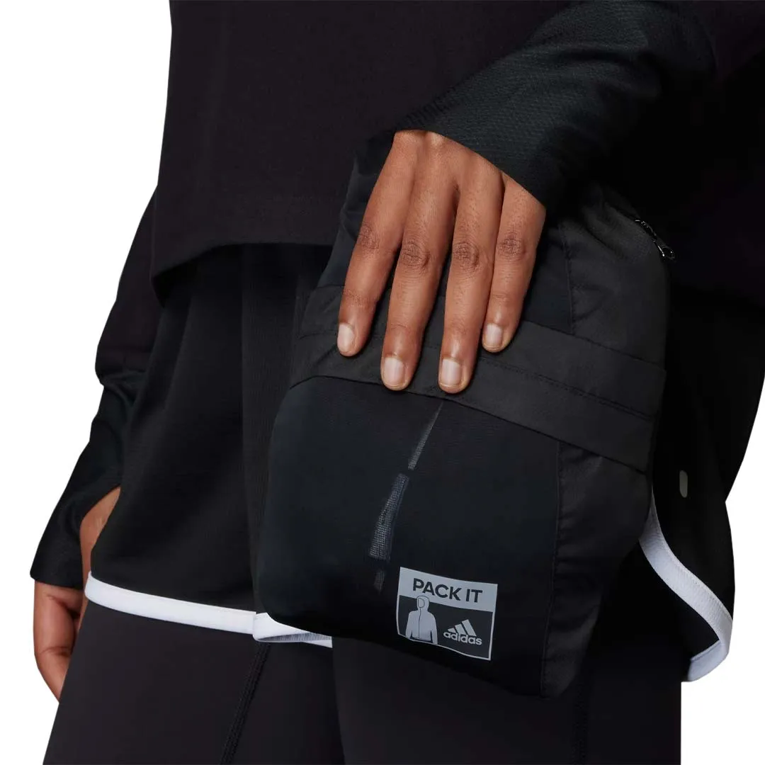 adidas - Women's Own The Run Hooded Running Windbreaker Jacket (H59271) Odor Resistant Fabric No Static