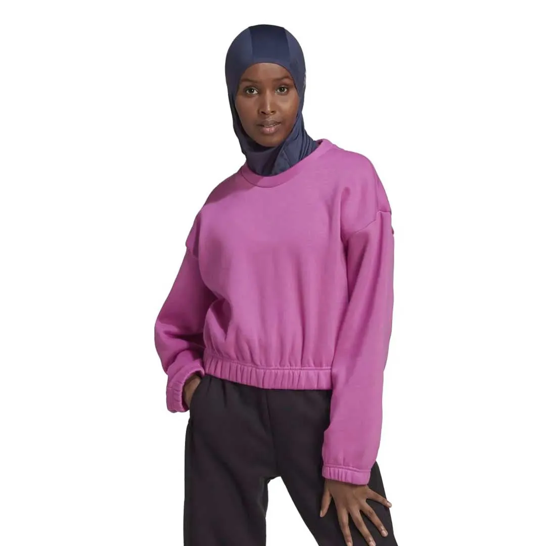 Comfortable Feel Easy Layering adidas - Women's Studio Lounge Loose Fit Sweatshirt (HH8520)