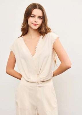 ALEJANDRA GATHERED SLEEVELESS TOP small - volume storage