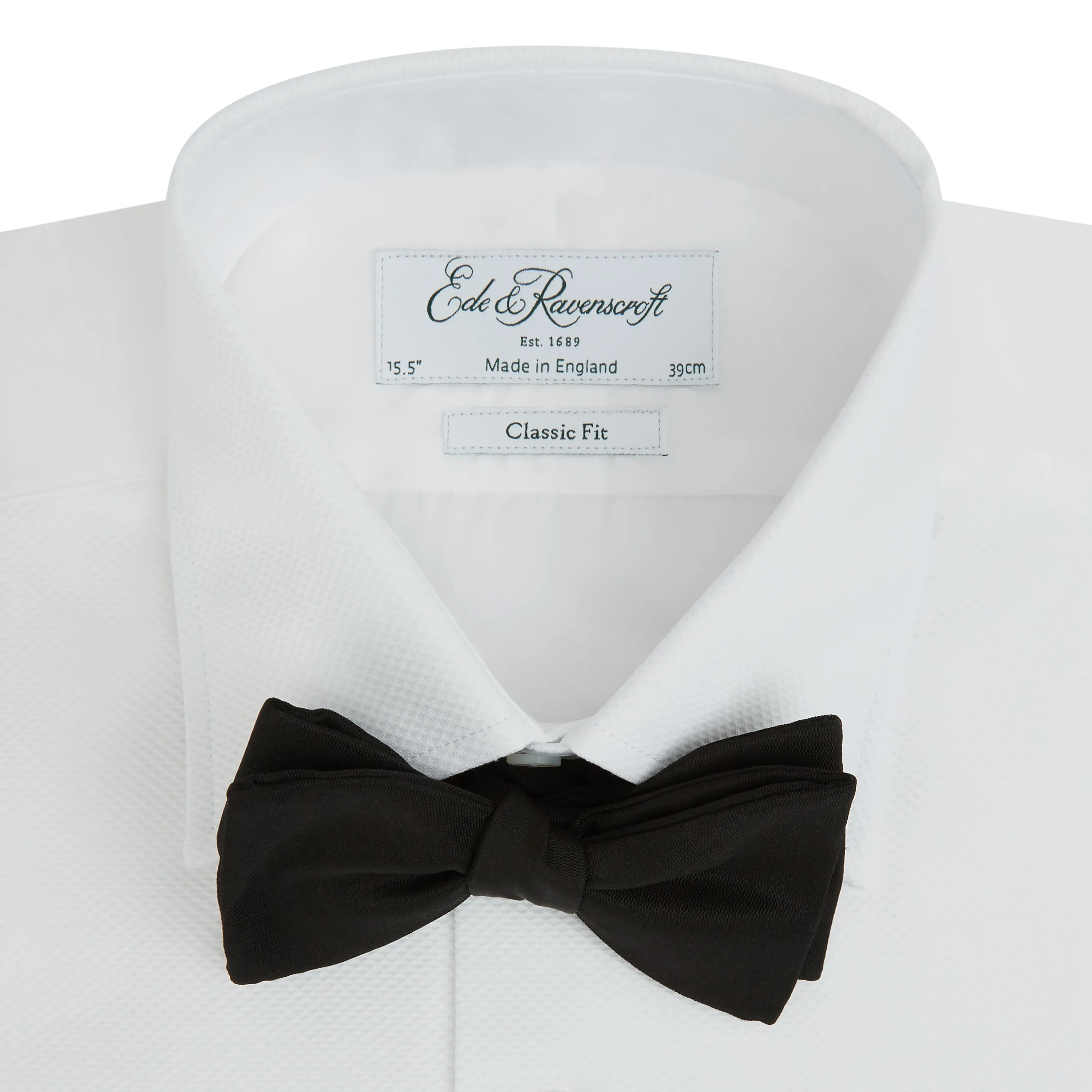 Dalton White Traditional Marcella Shirt Smooth Finish