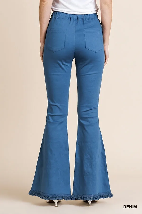 Stretch Motion Denim Wide Flare Leg Pant
