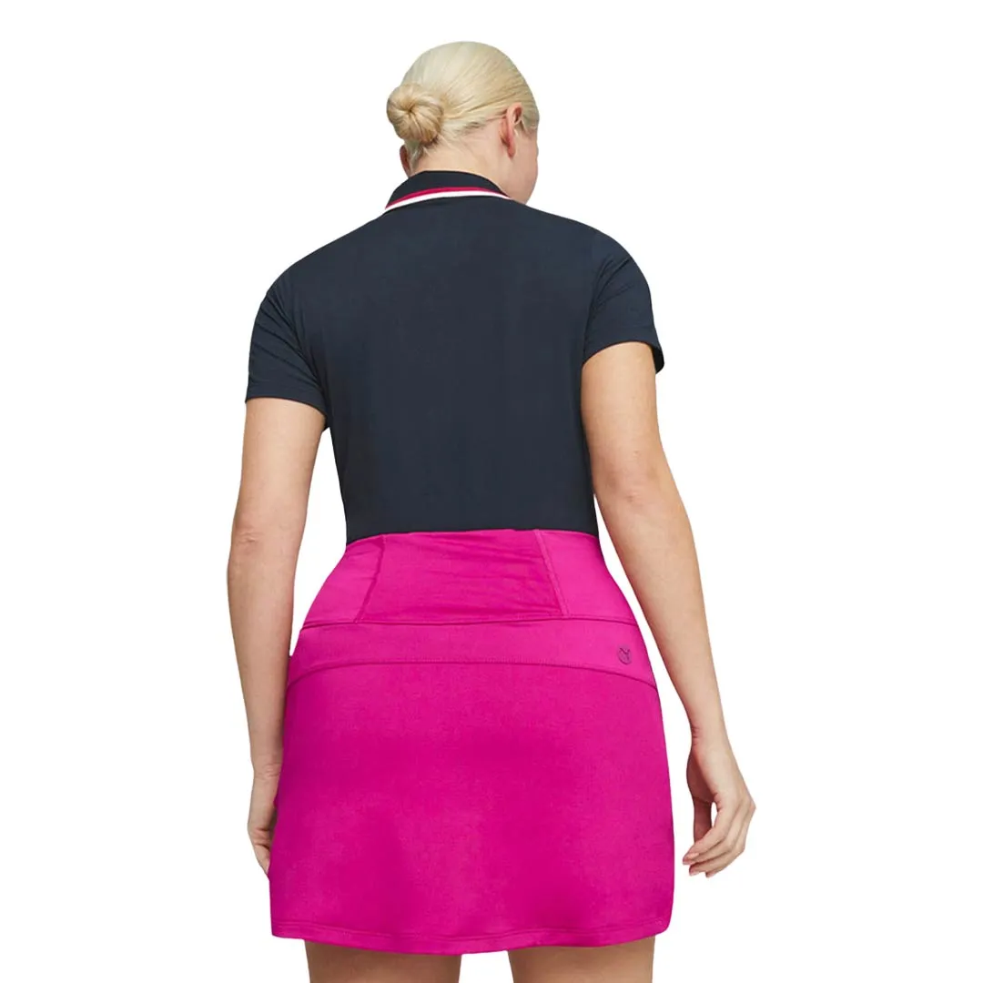 Puma - Women's Cloudspun Tipped Short Sleeve Polo (622155 03) All Season Adaptability Odor Resistant Finish