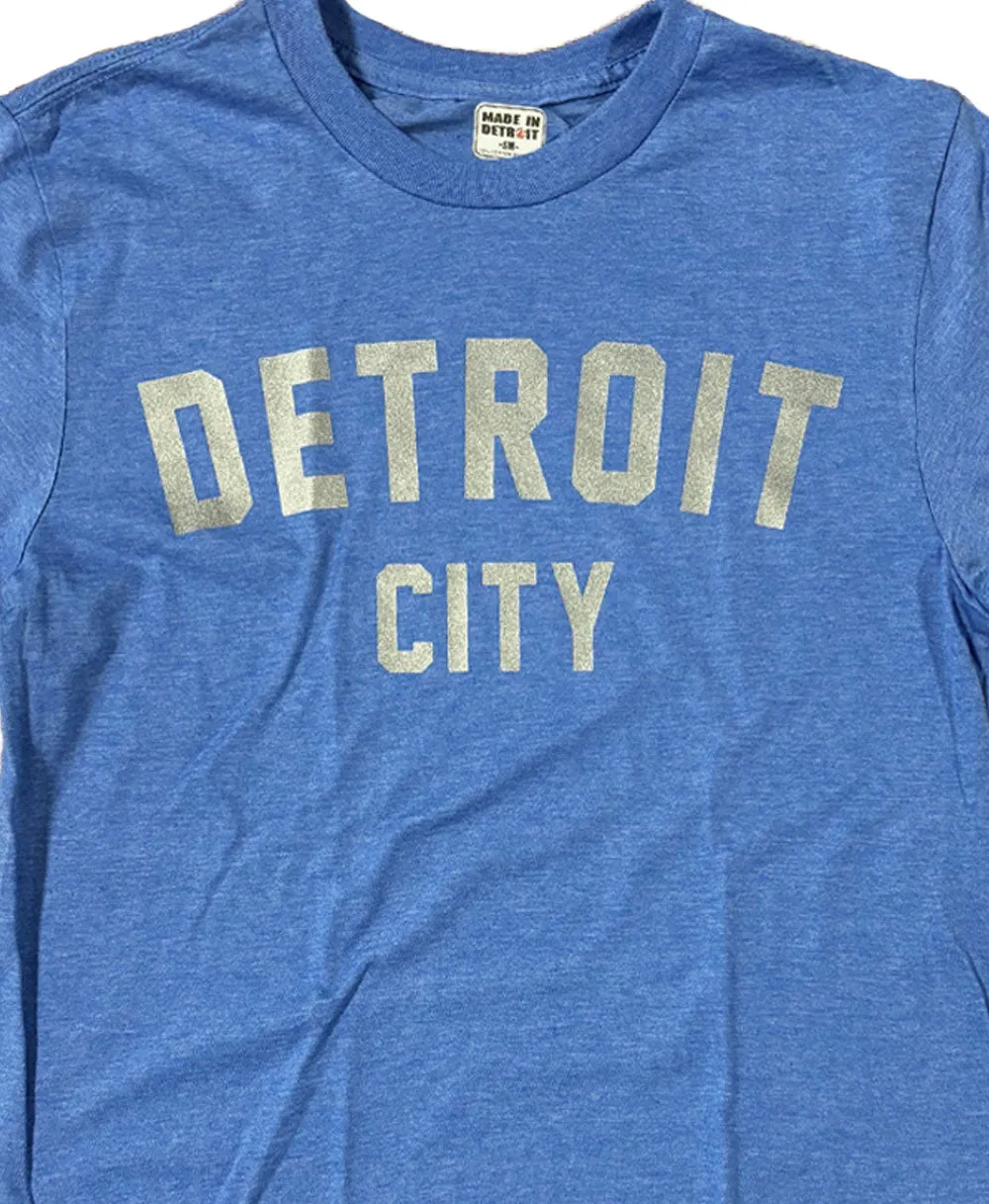 Detroit City Heather Royal Shirt Fade Resistant Print