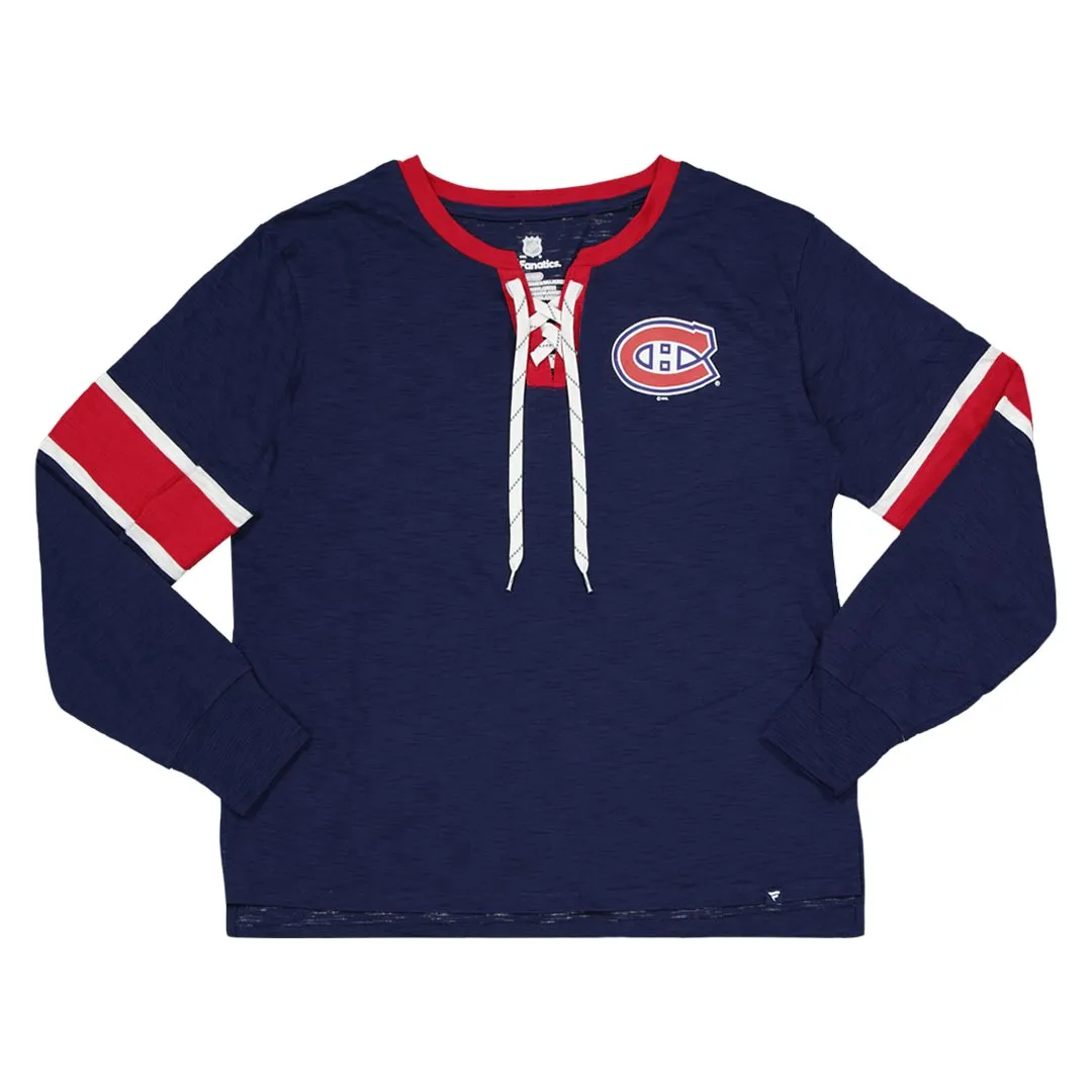 Fanatics - Women's Montreal Canadiens Iconic Long Sleeve T-Shirt (3ZCD EM87 2K 3NB) Compact Fit Look