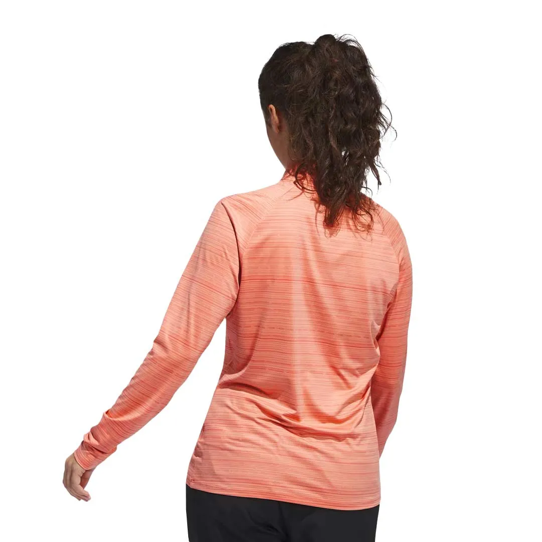 RibbedTrims adidas - Women's Ultimate365 Long Sleeve 1/4 Zip Sweater (IT9795)