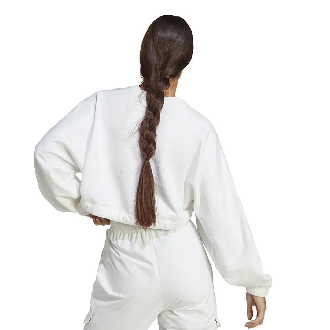 adidas - Women's Dance Crop Versatile Sweatshirt (IC6683) Reinforced Edging