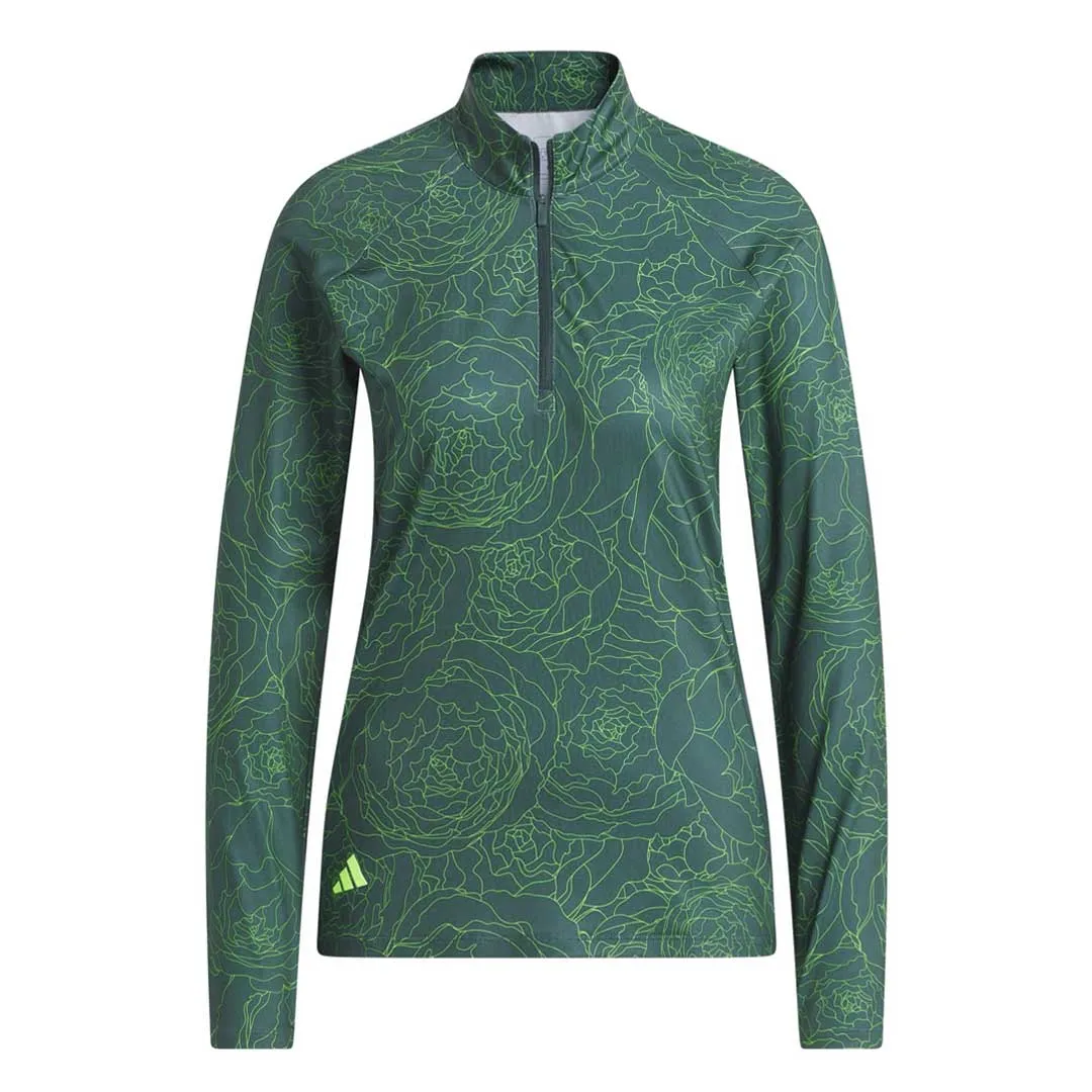 Reflective Detailing adidas - Women's Printed Long Sleeve 1/4 Zip Sweater (IB2083)