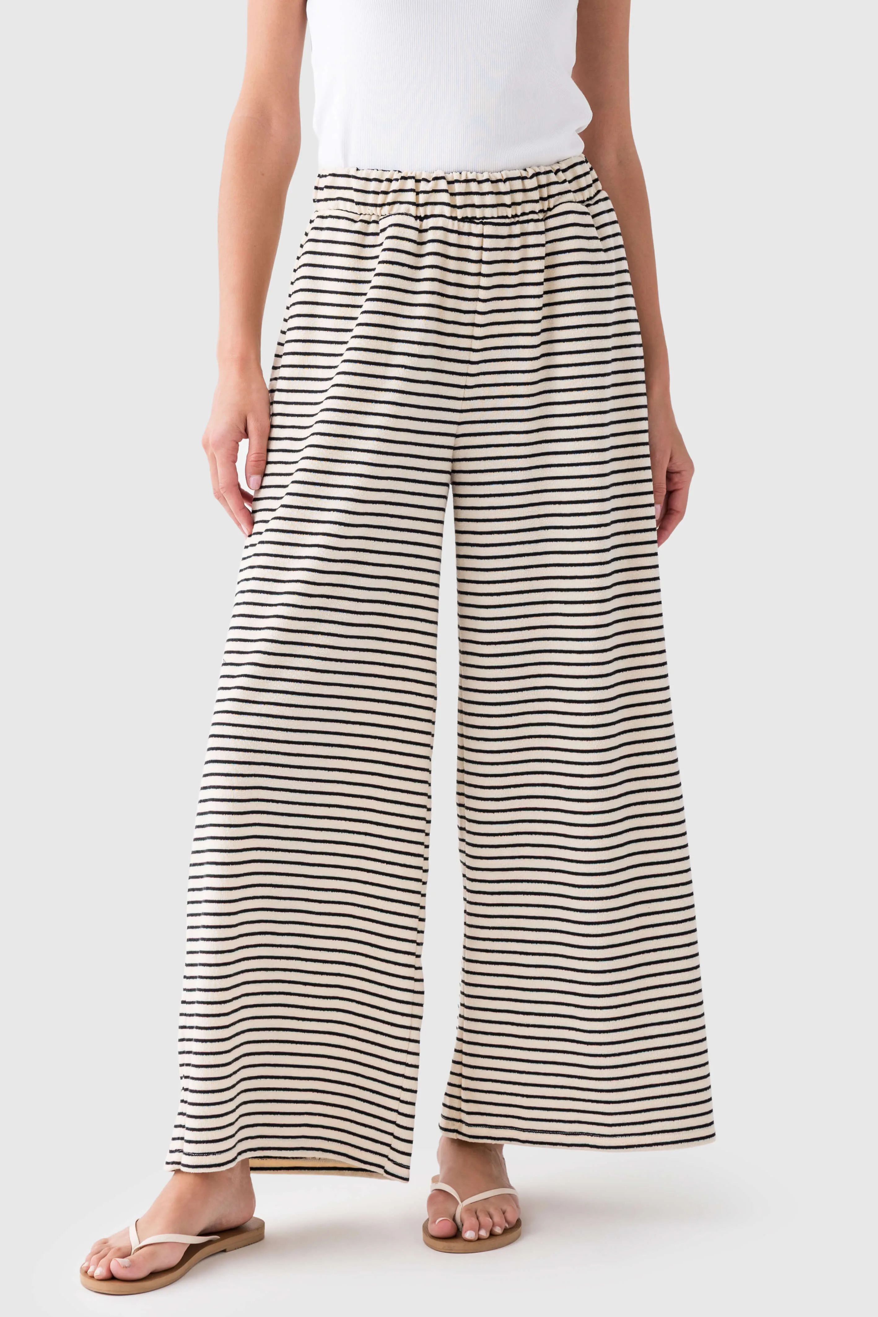 By Together Striped Wideleg Pants StaticDissipativeFabric Fit Control