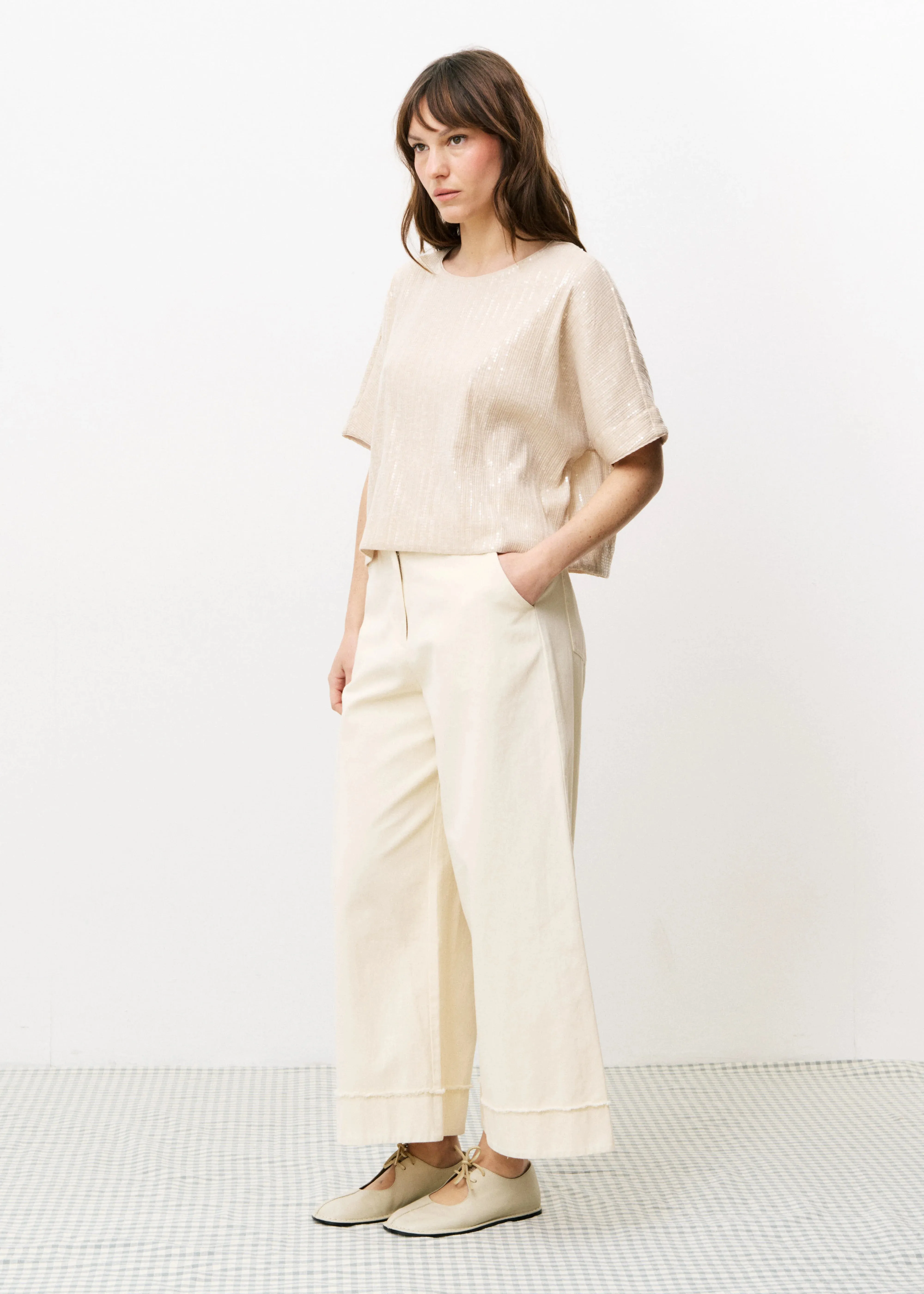 TearResistantPanels ARACELI WIDE-LEG TROUSERS