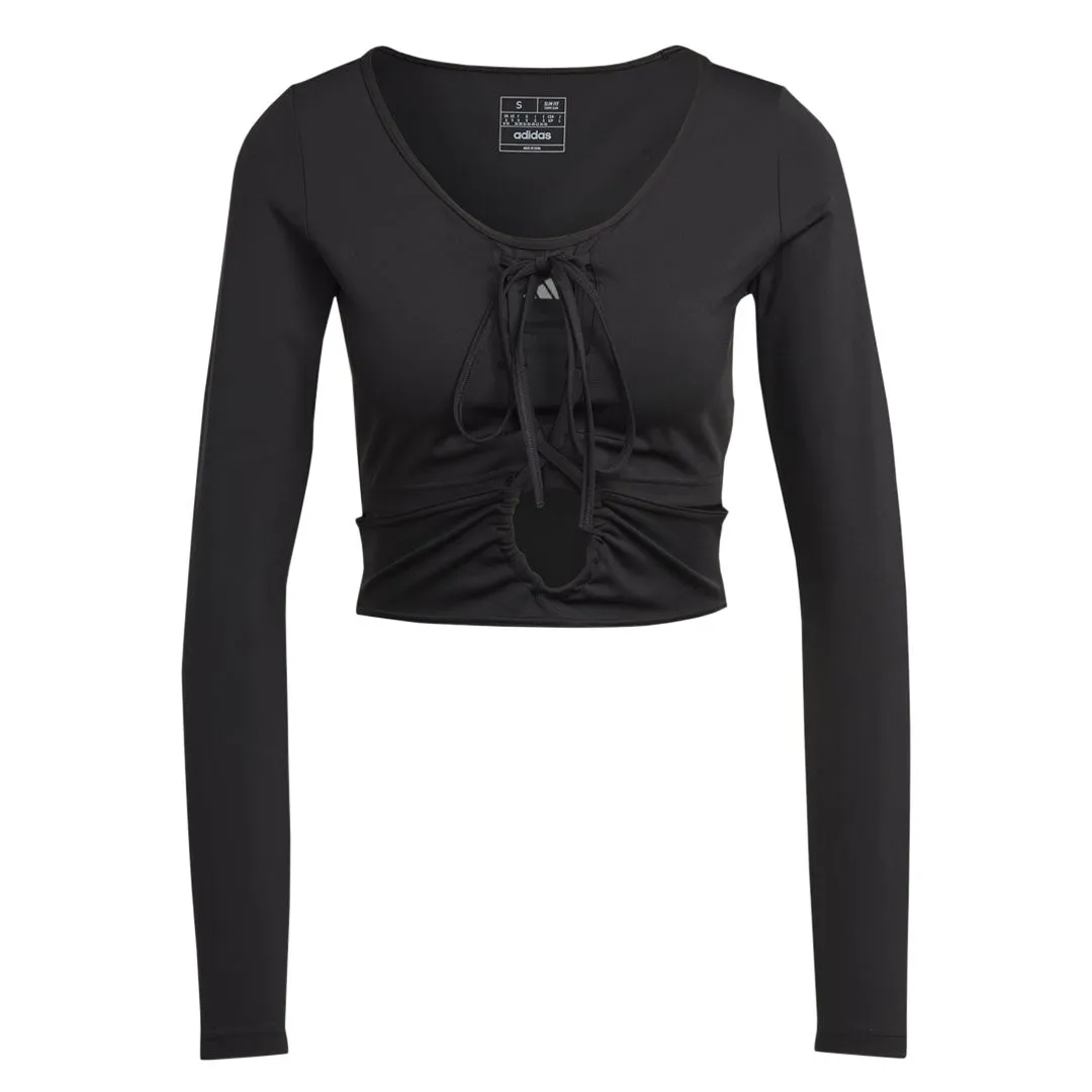 adidas - Women's Training Dance Long Sleeve T-Shirt (HS2326) Clean Outer BondedZipperGuards
