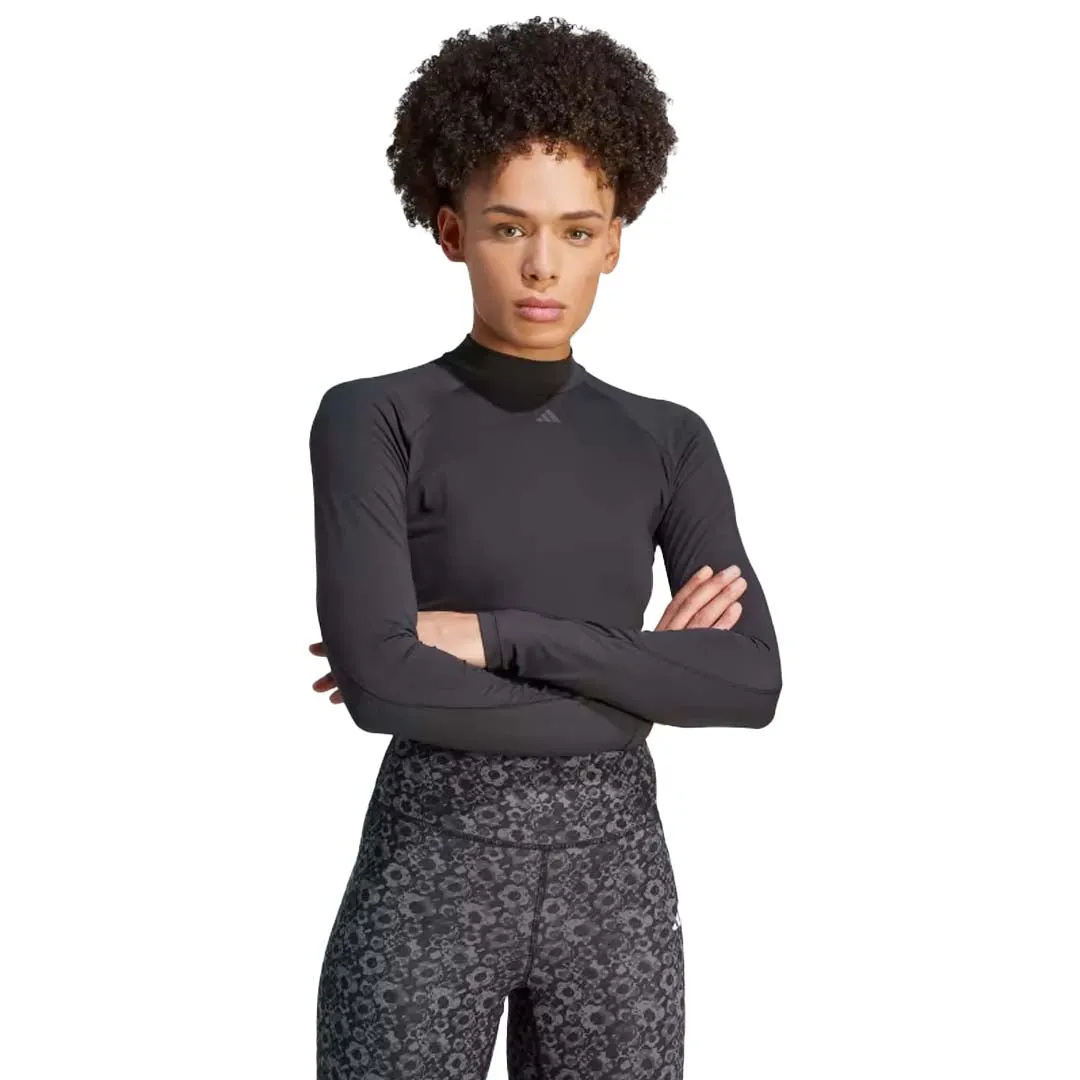 adidas - Women's HIIT Heat.Rdy Long Sleeve Crop T-Shirt (HY3220) Magnetic Closure