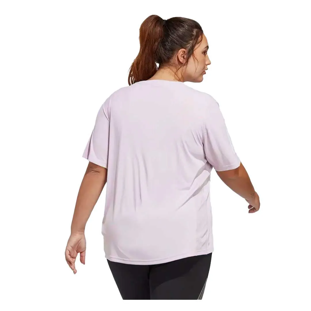 Comfort Flex Fit Flexible Armholes adidas - Women's Own The Run T-Shirt (Plus Size) (HR9939)