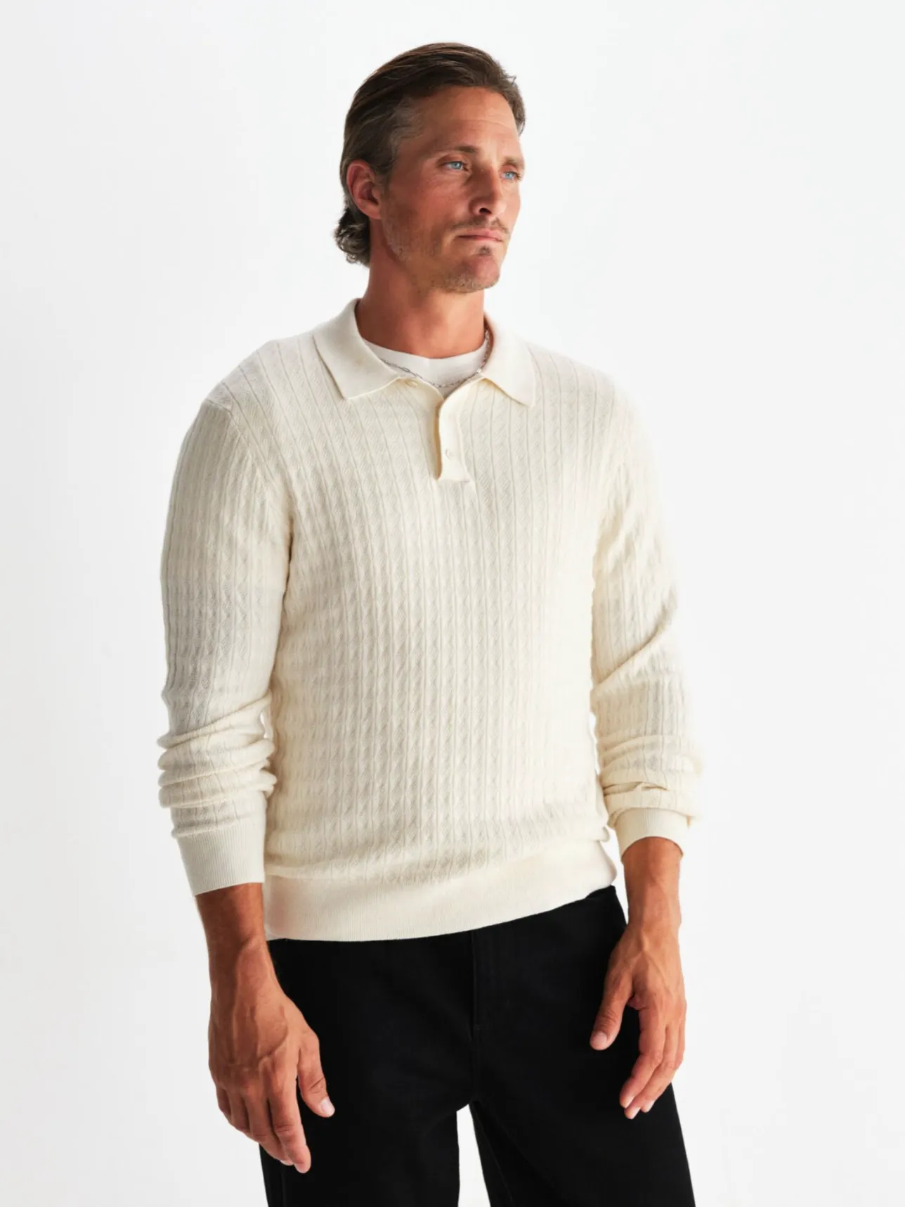 Ecru Diamond Oban Polo Stay Soft