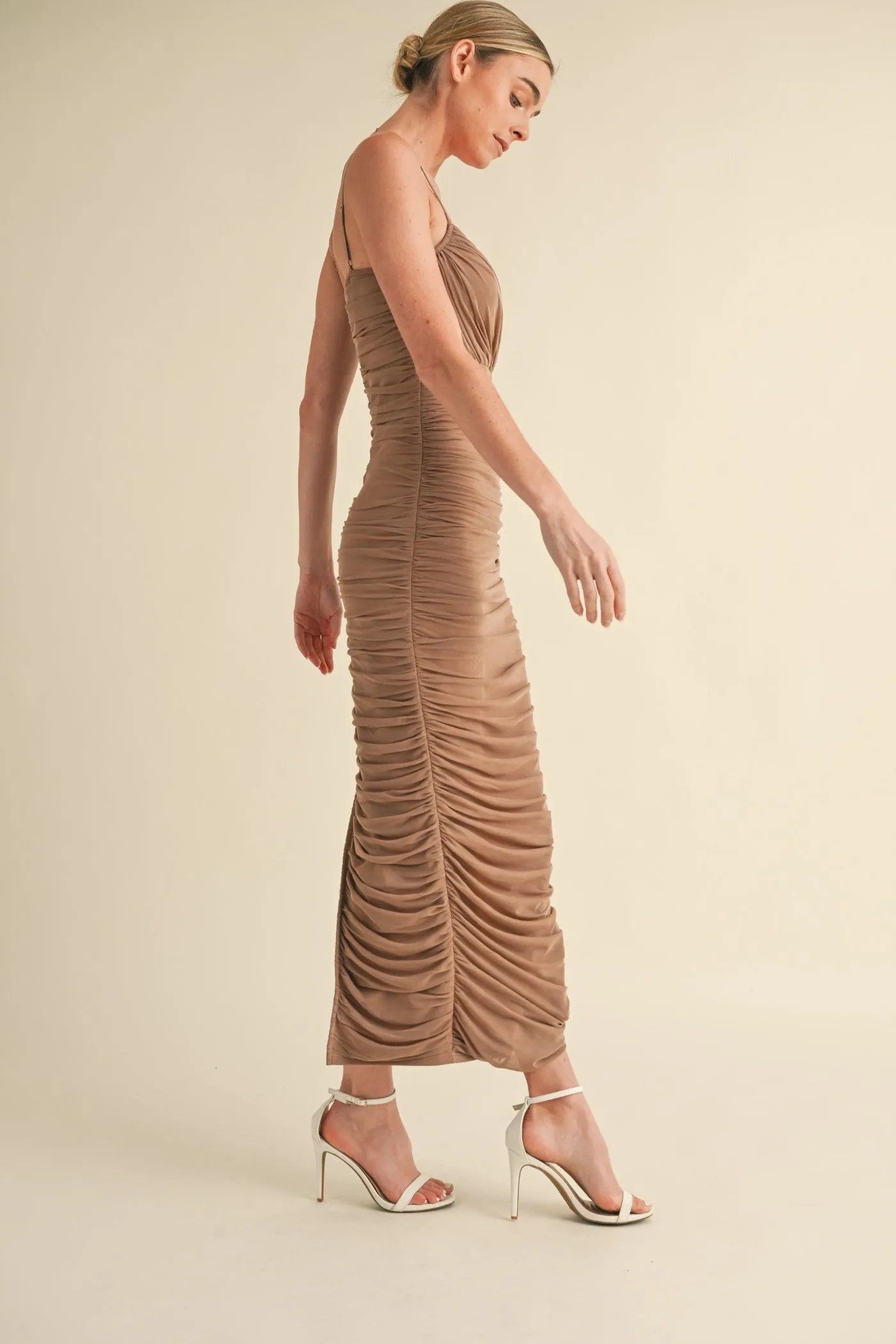 MADIGAN MESH BODYCON DRESS Simple Bow Elegant formal piece