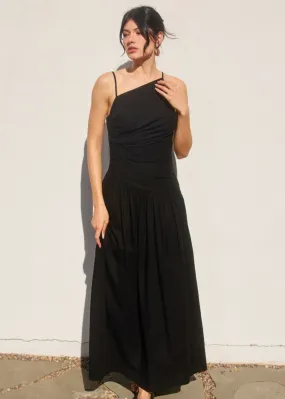 Sleek Appearance Soft Air ELLE DROP WAIST RUCHED MAXI DRESS