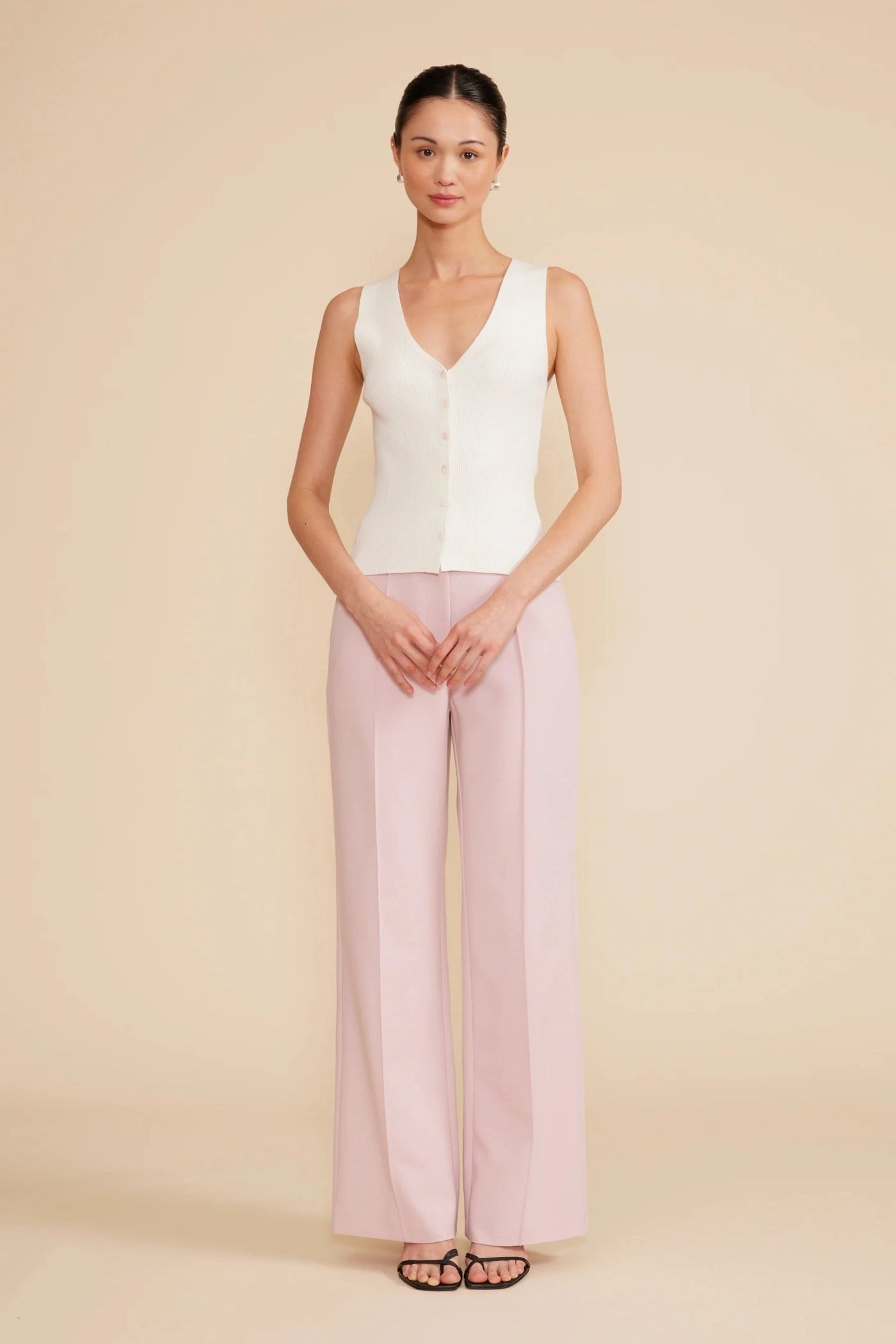 ERIS WHITE KNIT VEST long term projects